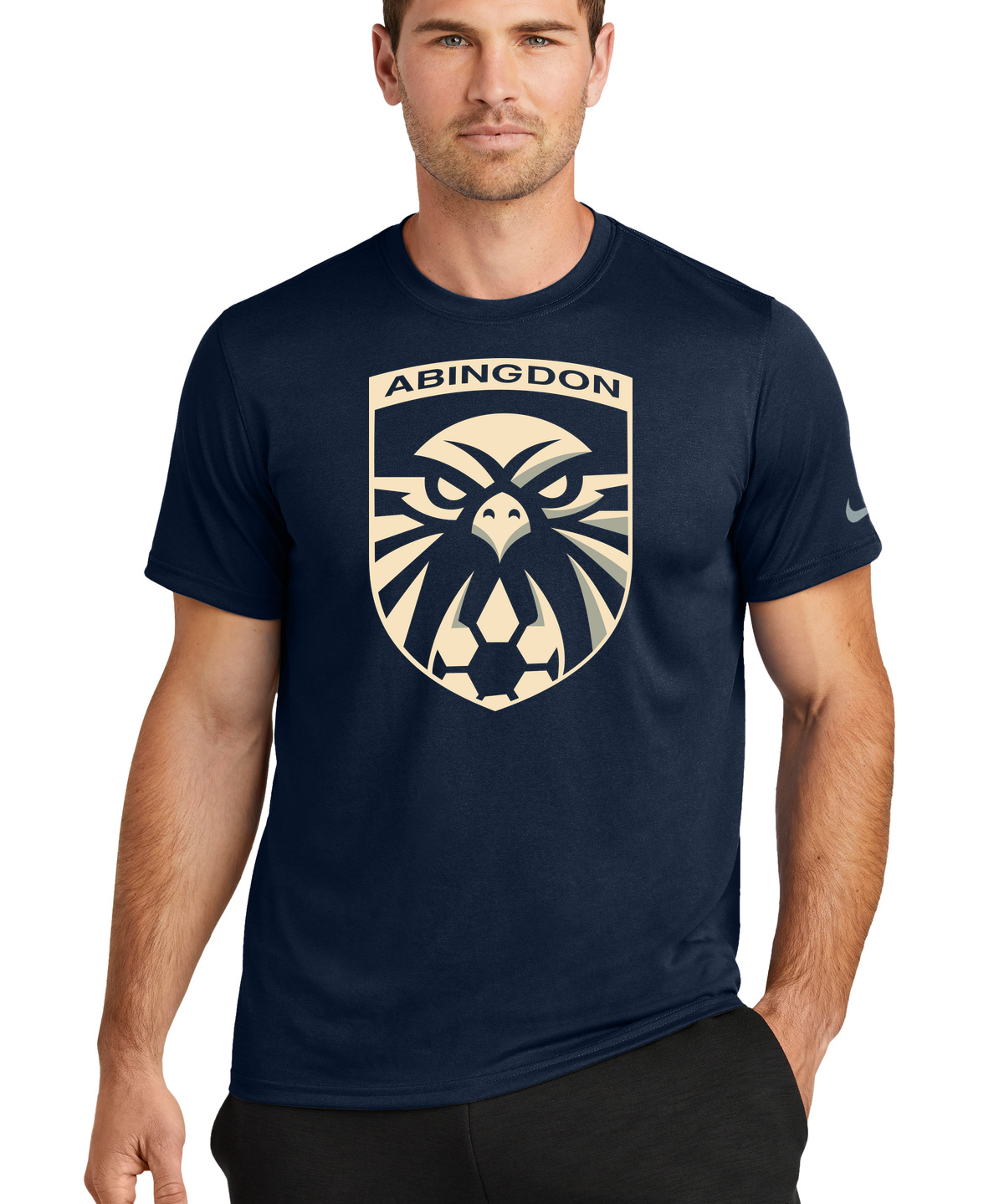 Abingdon High School soccer_boys - College Navy Nike Swoosh Sleeve rLegend Tee NKDX8730