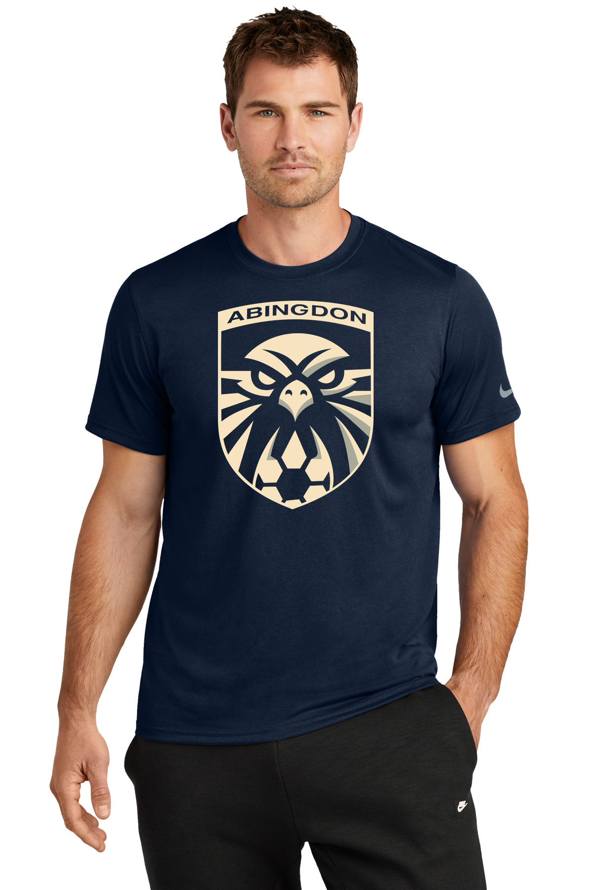 Abingdon High School soccer_boys - College Navy Nike Swoosh Sleeve rLegend Tee NKDX8730