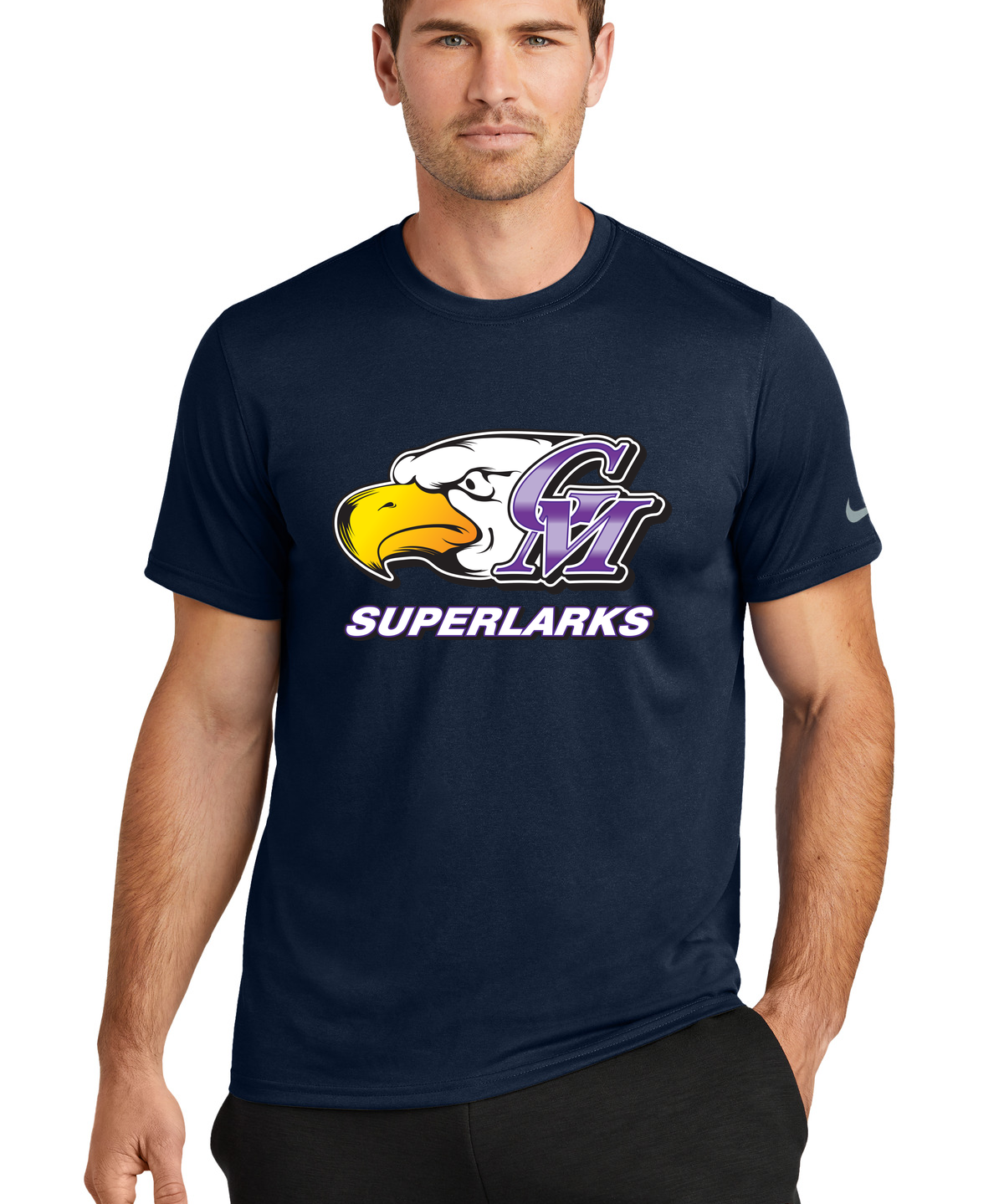 Grand Meadow Football - College Navy Nike Swoosh Sleeve rLegend Tee NKDX8730