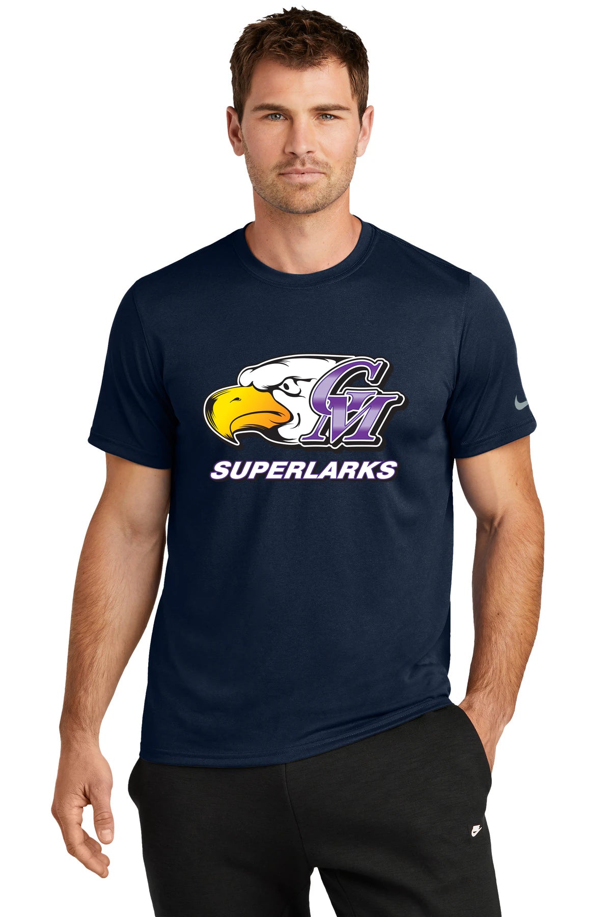 Grand Meadow Football - College Navy Nike Swoosh Sleeve rLegend Tee NKDX8730