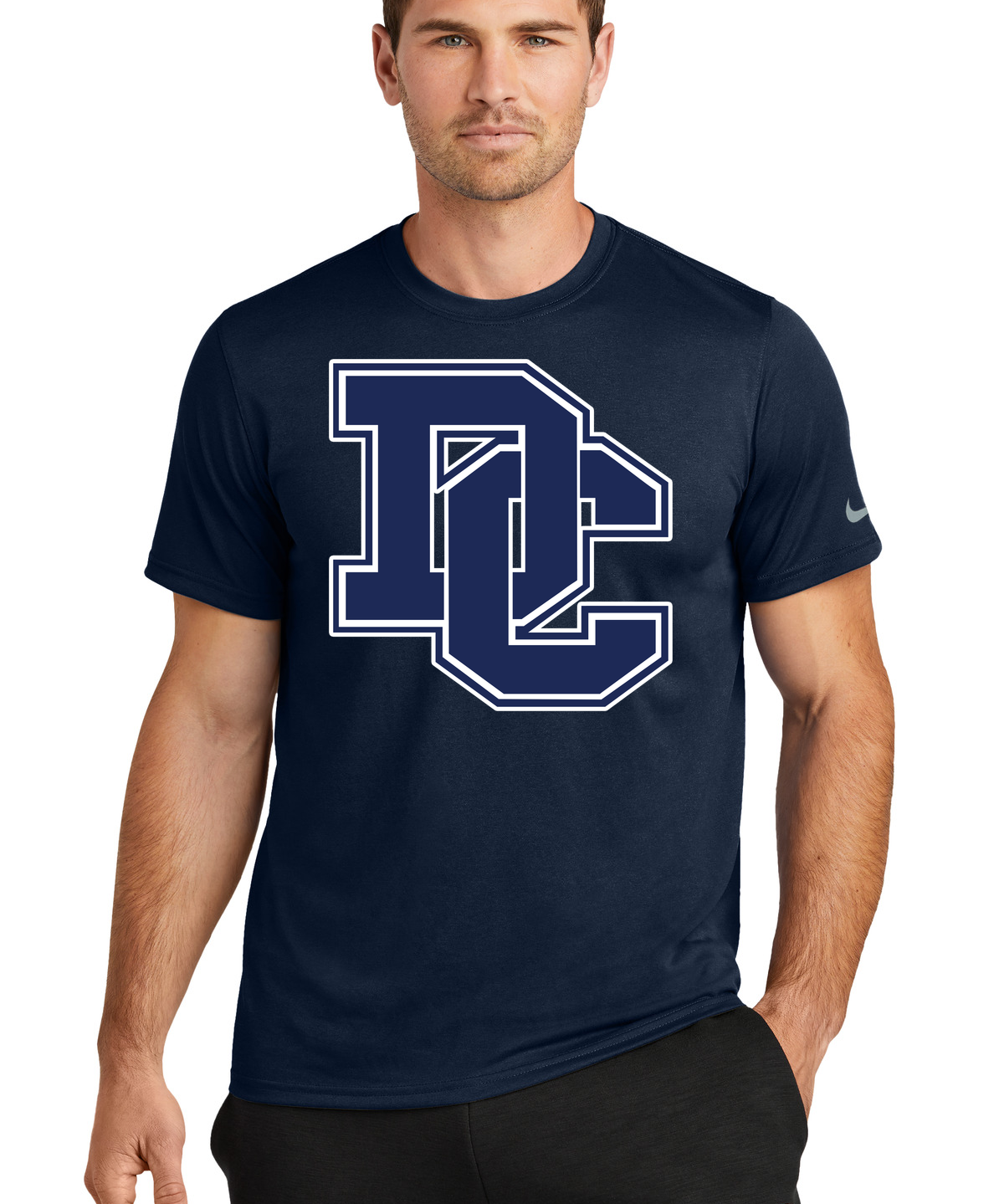 Dassel-Cokato Football - College Navy Nike Swoosh Sleeve rLegend Tee NKDX8730