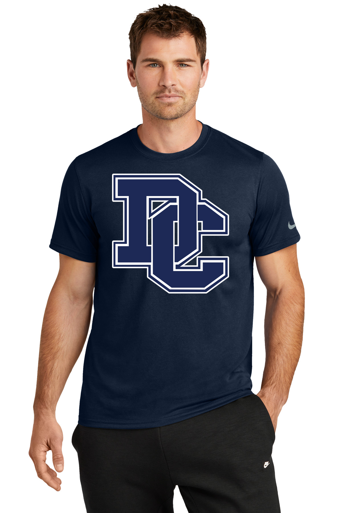 Dassel-Cokato Football - College Navy Nike Swoosh Sleeve rLegend Tee NKDX8730