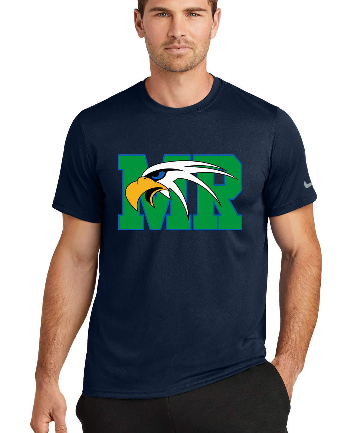 Maple River High School hockey_boys - College Navy Nike Swoosh Sleeve rLegend Tee NKDX8730