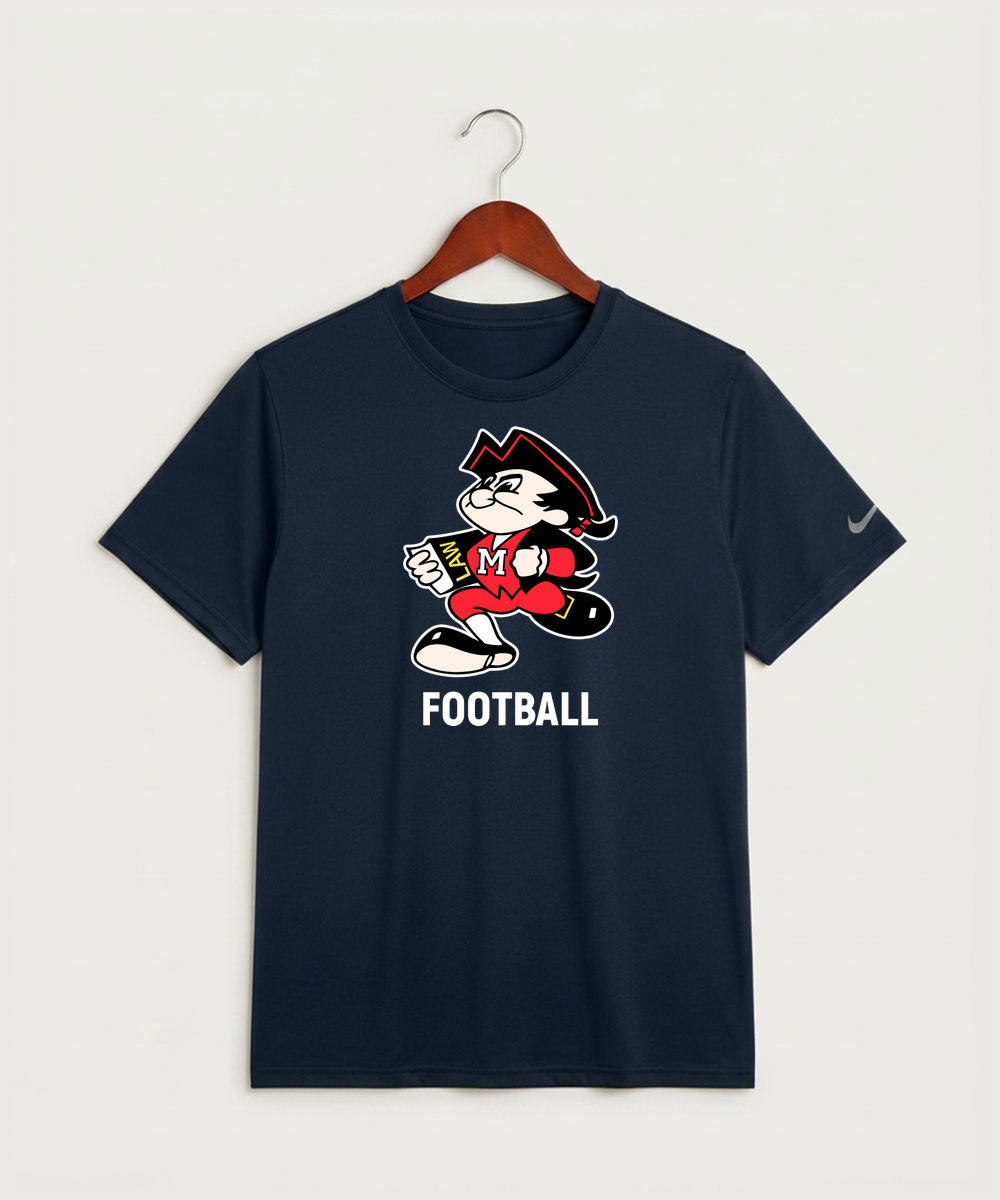 John Marshall High School Basketball (Boys) - College Navy Nike Swoosh Sleeve rLegend Tee NKDX8730