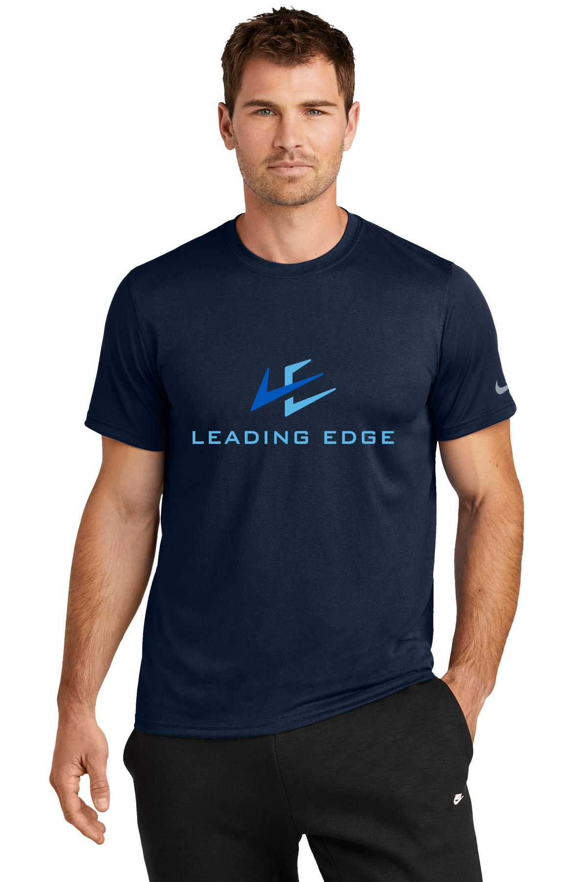 Leading Edge example_store - College Navy Nike Swoosh Sleeve rLegend Tee NKDX8730
