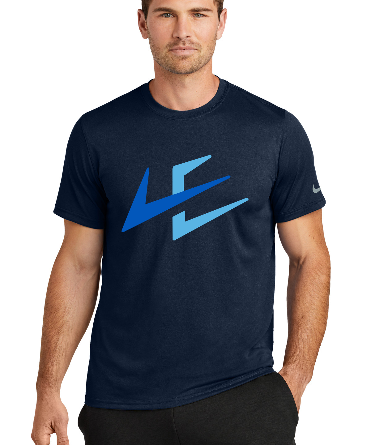 Leading Edge example_store - College Navy Nike Swoosh Sleeve rLegend Tee NKDX8730