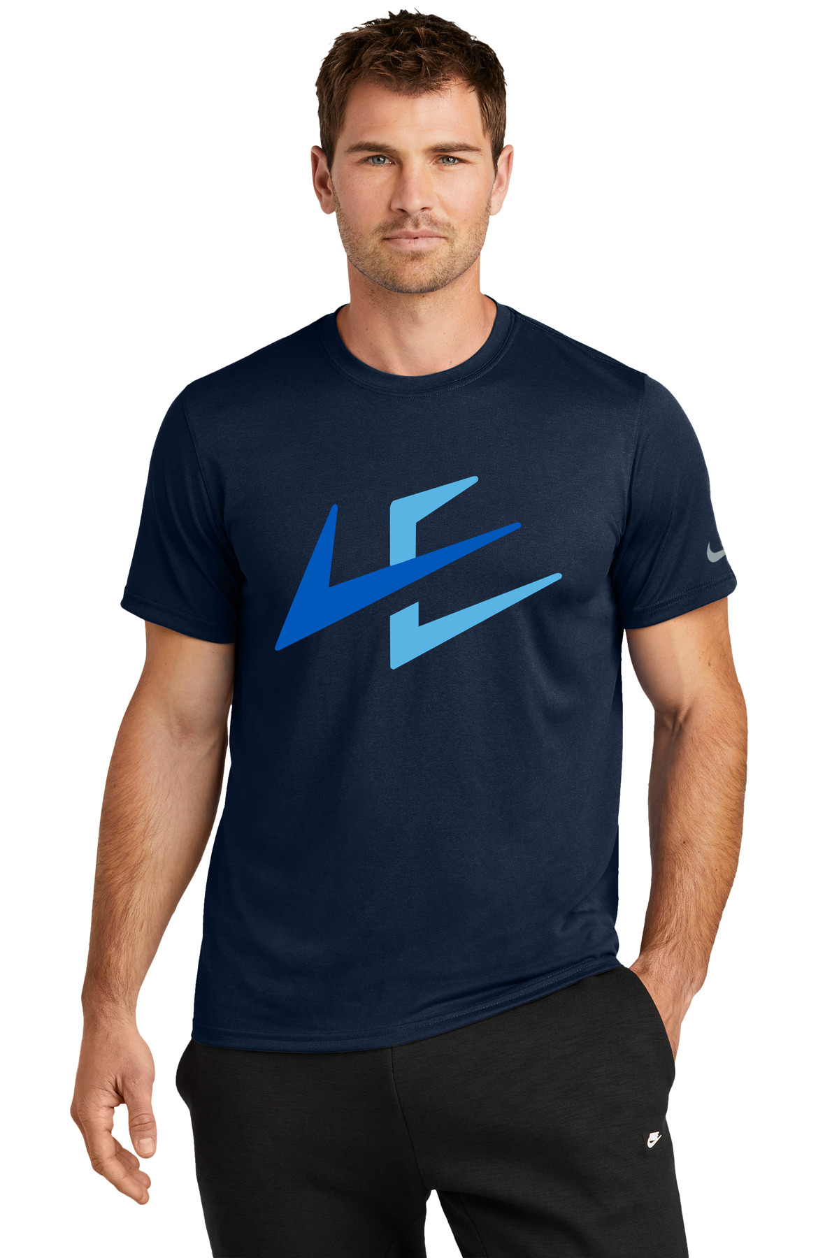 Leading Edge example_store - College Navy Nike Swoosh Sleeve rLegend Tee NKDX8730