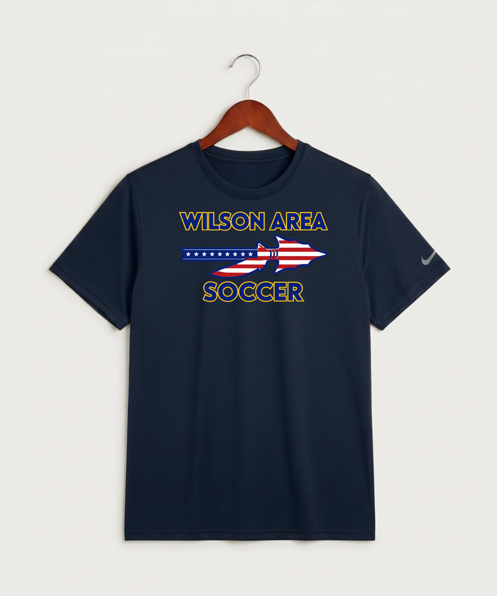 Wilson Area School Soccer Soccer - College Navy Nike Swoosh Sleeve rLegend Tee NKDX8730