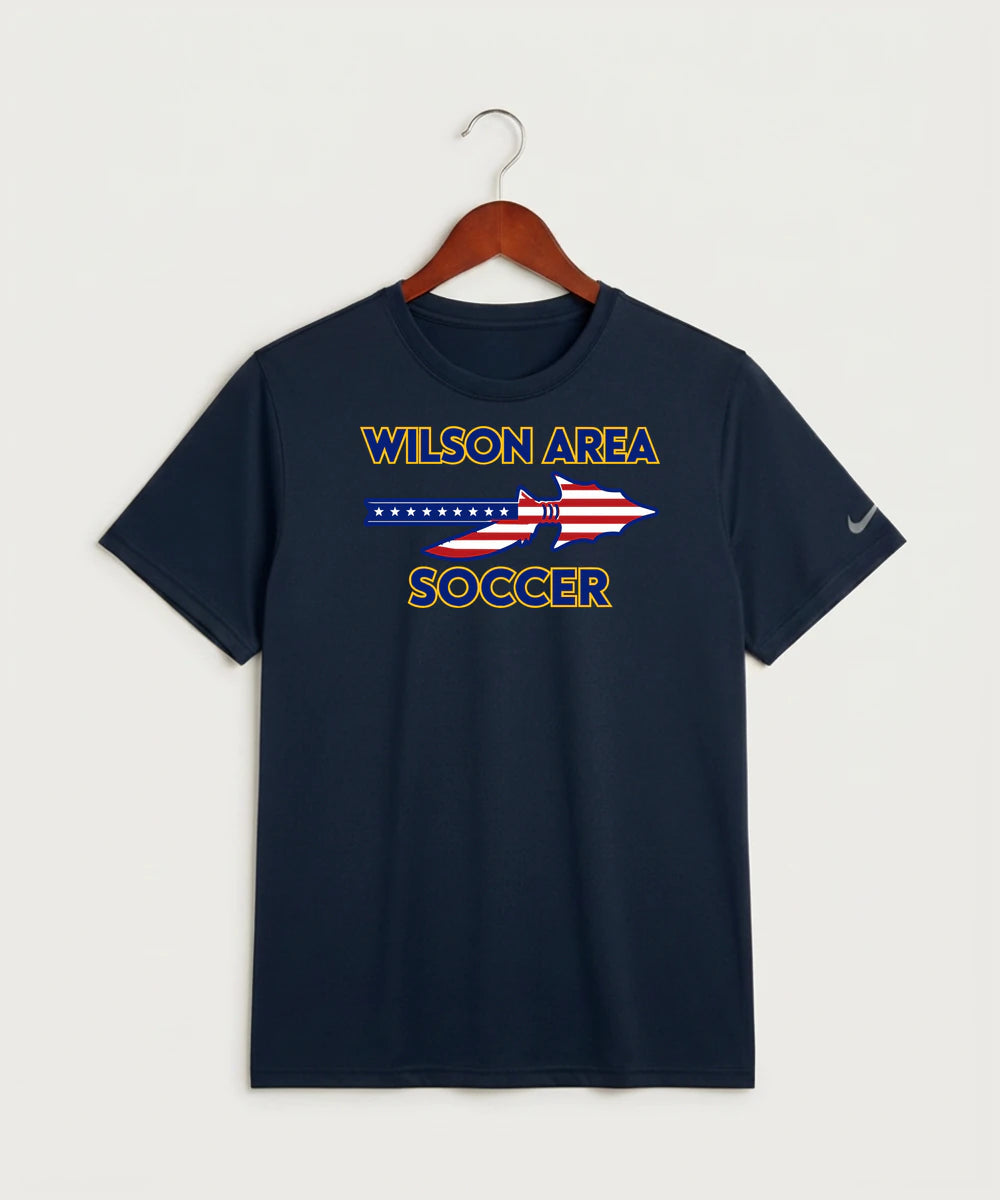 Wilson Area School Soccer Soccer - College Navy Nike Swoosh Sleeve rLegend Tee NKDX8730