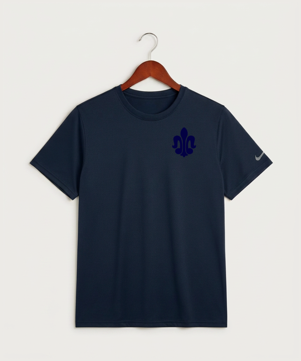 Saint Peter High School Athletics - College Navy Nike Swoosh Sleeve rLegend Tee NKDX8730