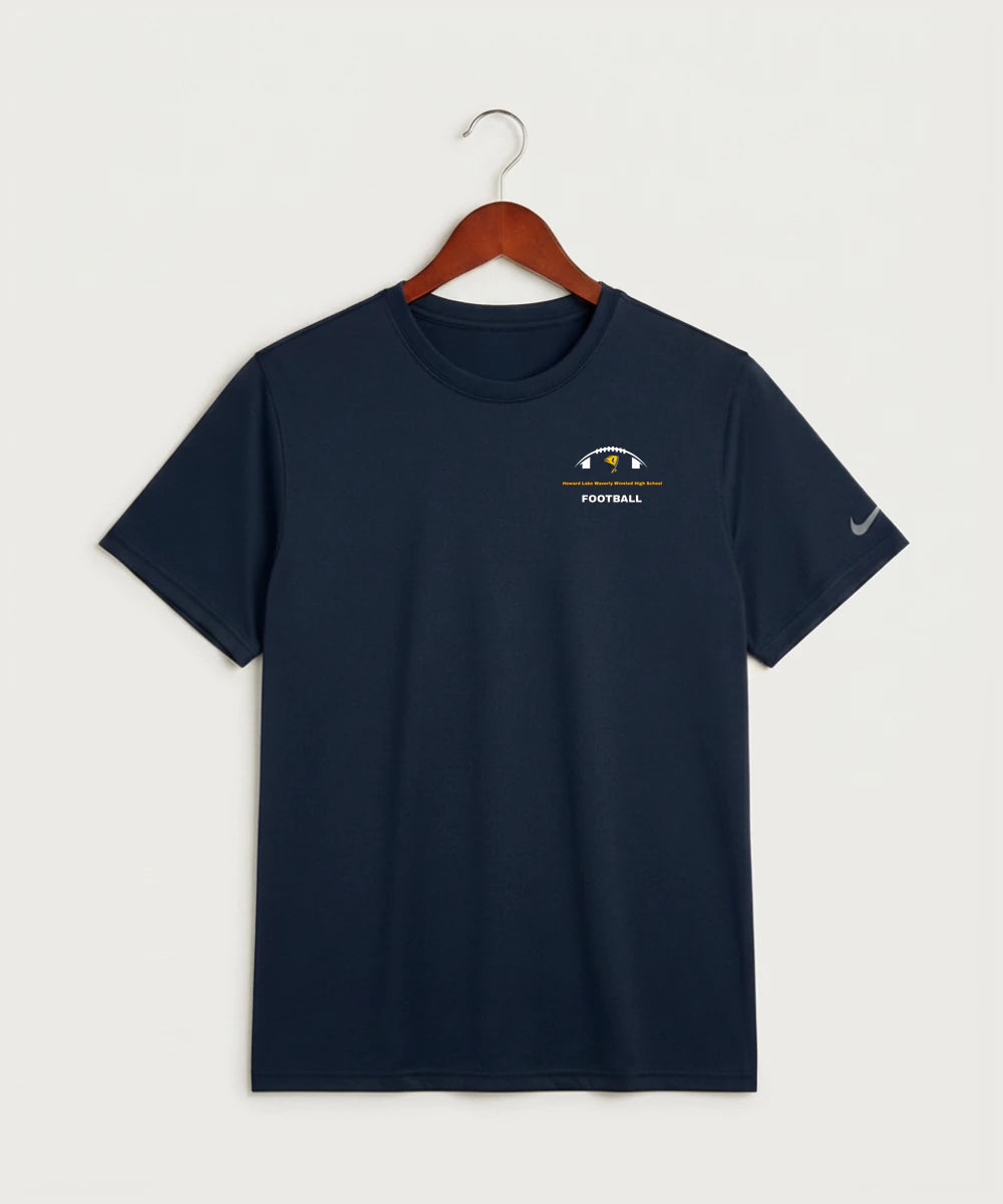 Howard Lake Waverly Winsted High School Football (Boys) - College Navy Nike Swoosh Sleeve rLegend Tee NKDX8730