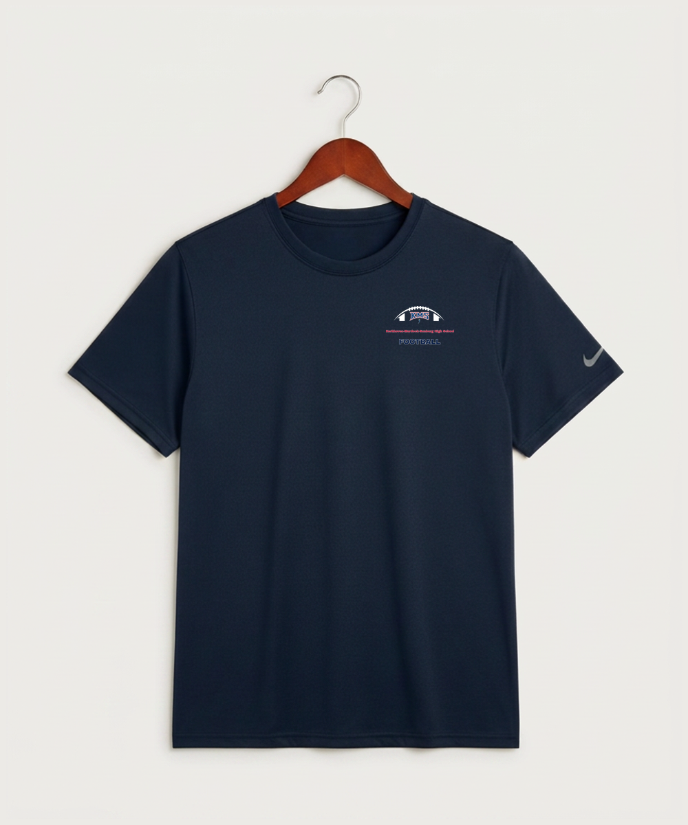 Kerkhoven-Murdock-Sunburg High School Football (Boys) - College Navy Nike Swoosh Sleeve rLegend Tee NKDX8730