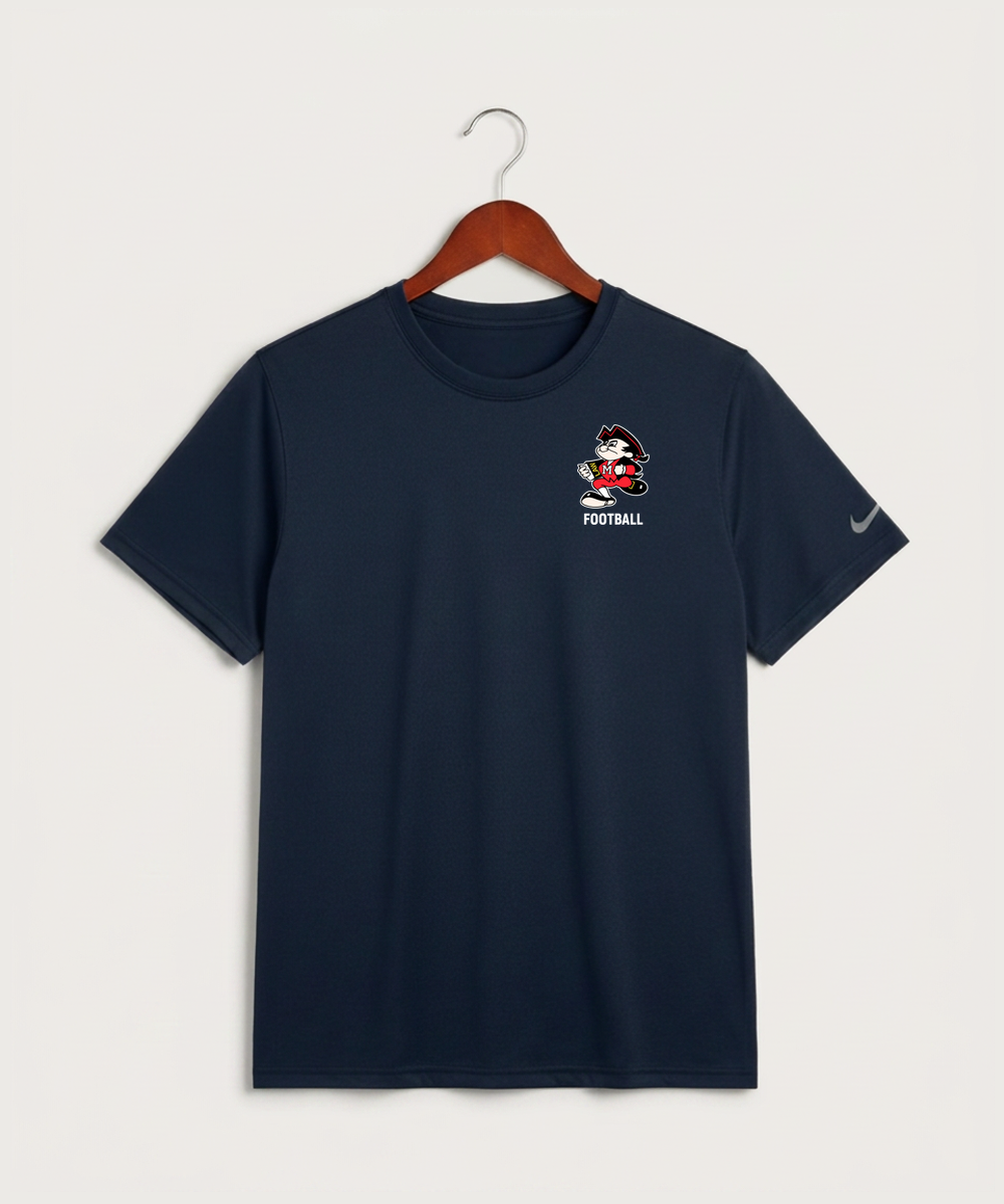 John Marshall High School Basketball (Boys) - College Navy Nike Swoosh Sleeve rLegend Tee NKDX8730