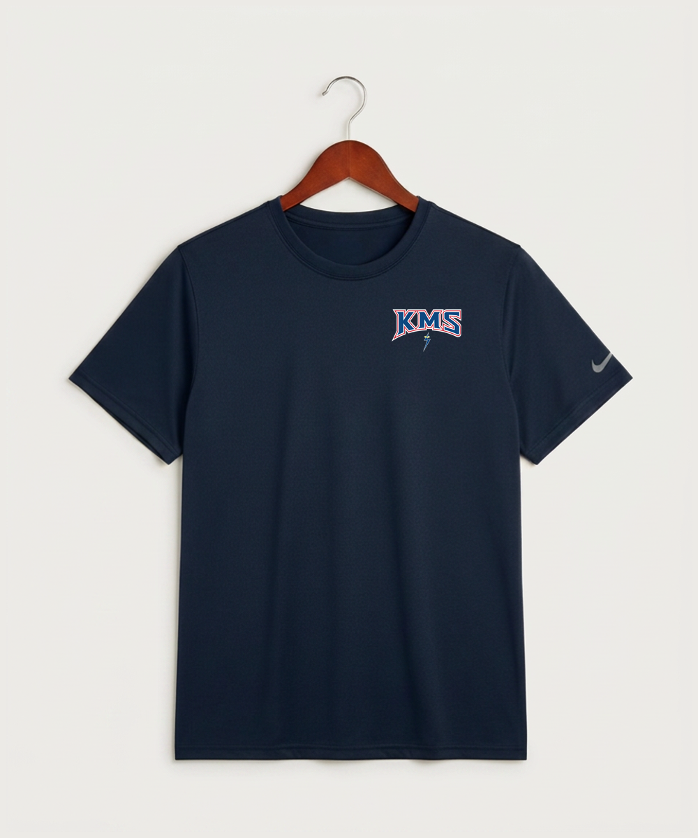 Kerkhoven-Murdock-Sunburg High School Football (Boys) - College Navy Nike Swoosh Sleeve rLegend Tee NKDX8730