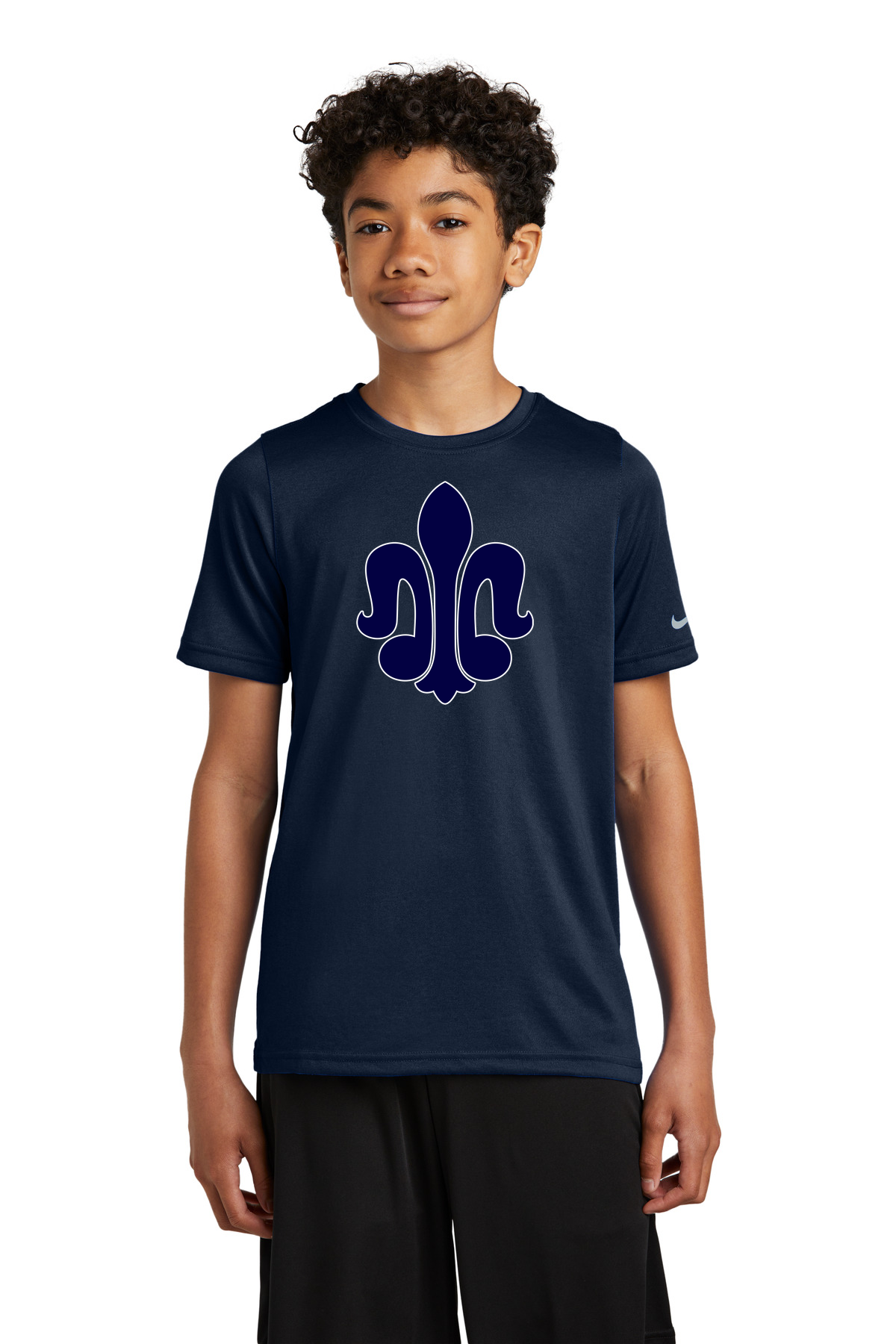 St. Peter Athletics - College Navy Nike Youth Swoosh Sleeve rLegend Tee NKDX8787