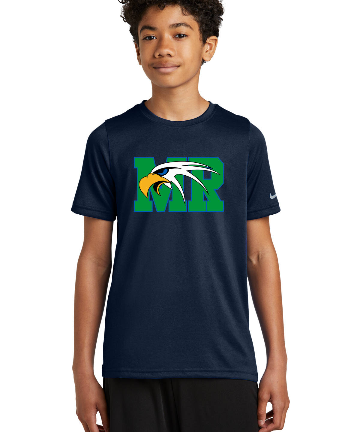 Maple River High School hockey_boys - College Navy Nike Youth Swoosh Sleeve rLegend Tee NKDX8787