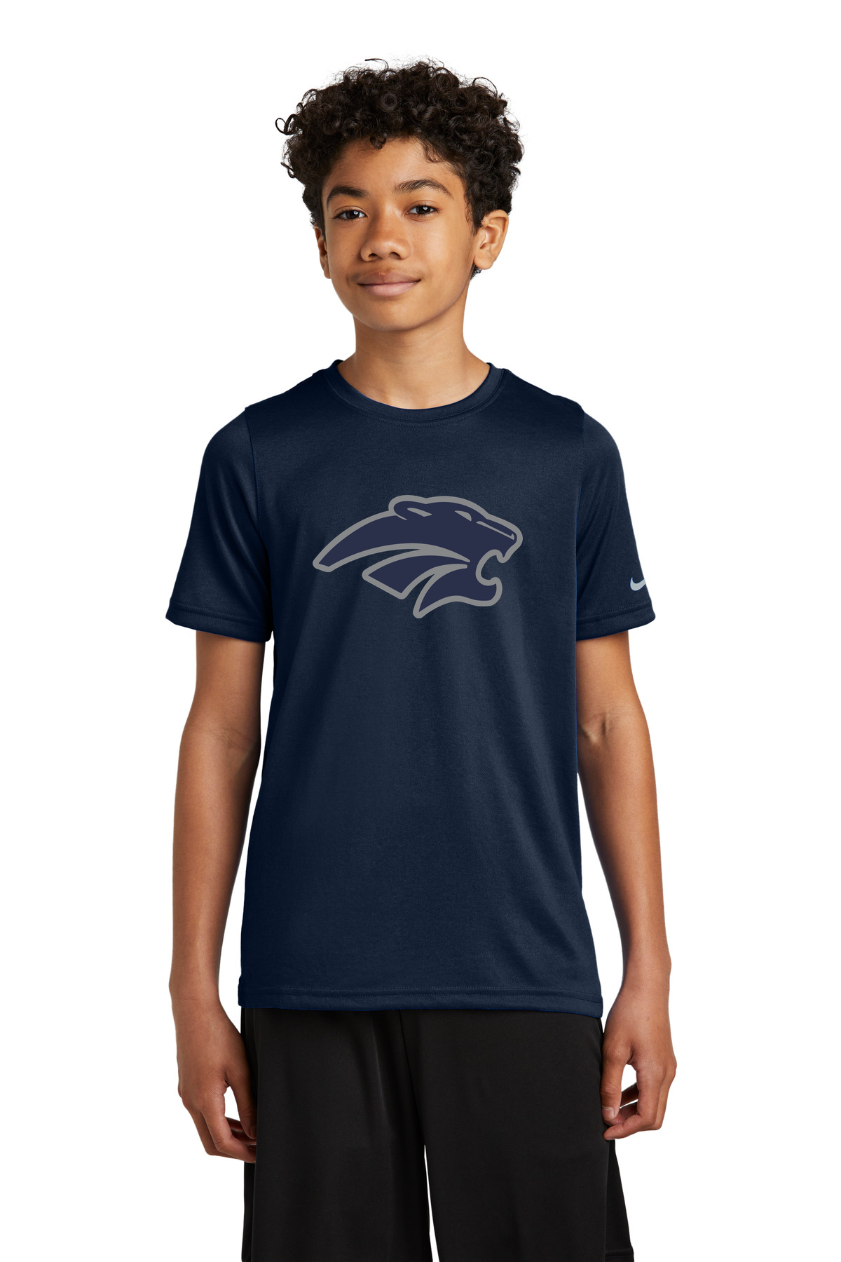 Zumbrota-Mazeppa Volleyball - College Navy Nike Youth Swoosh Sleeve rLegend Tee NKDX8787