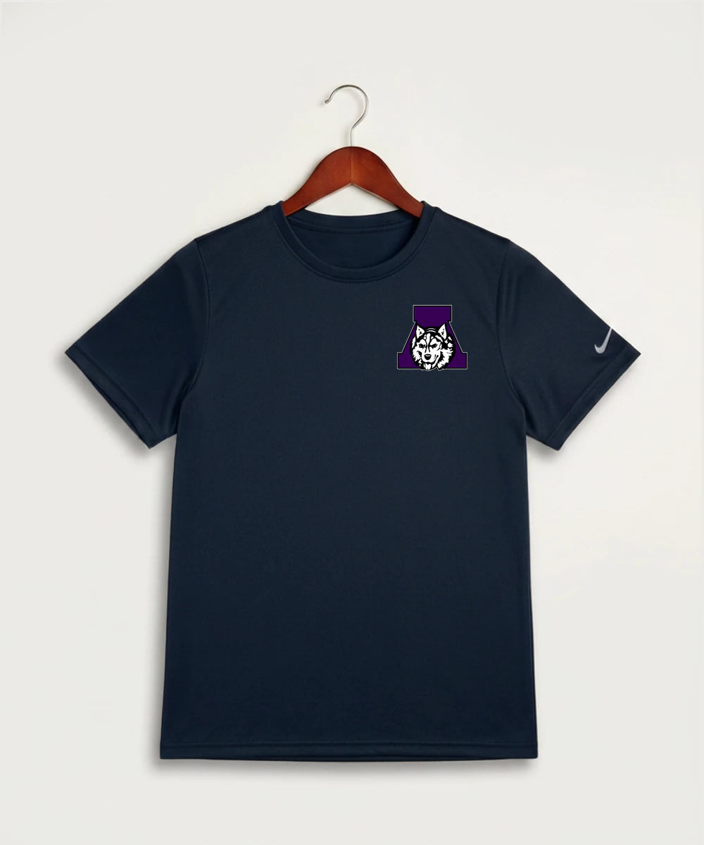Albany High School Basketball (Boys) - College Navy Nike Youth Swoosh Sleeve rLegend Tee NKDX8787