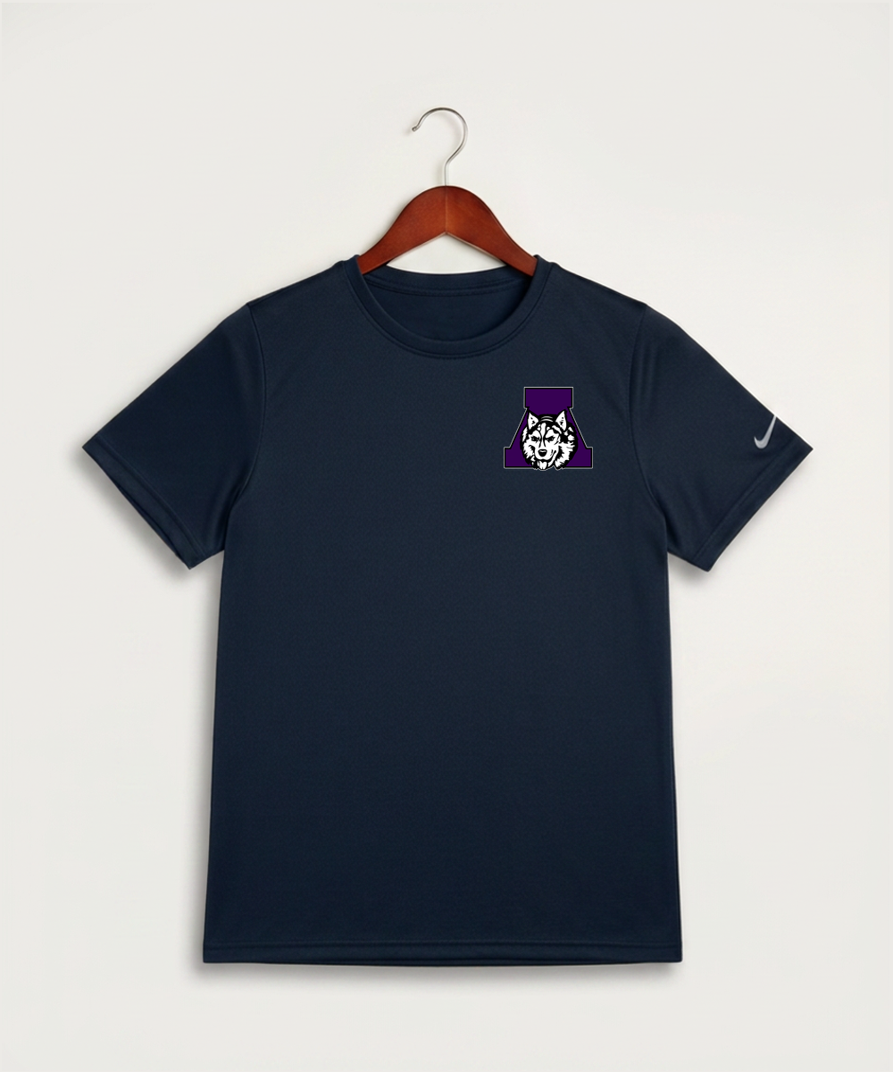 Albany High School Athletics - College Navy Nike Youth Swoosh Sleeve rLegend Tee NKDX8787