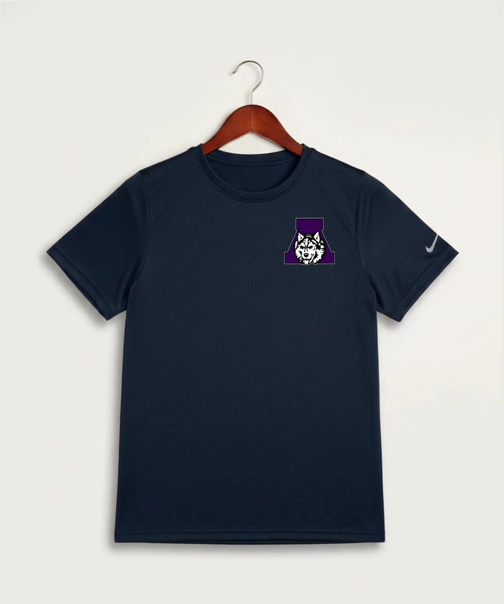 Albany High School Tennis (Boys) - College Navy Nike Youth Swoosh Sleeve rLegend Tee NKDX8787
