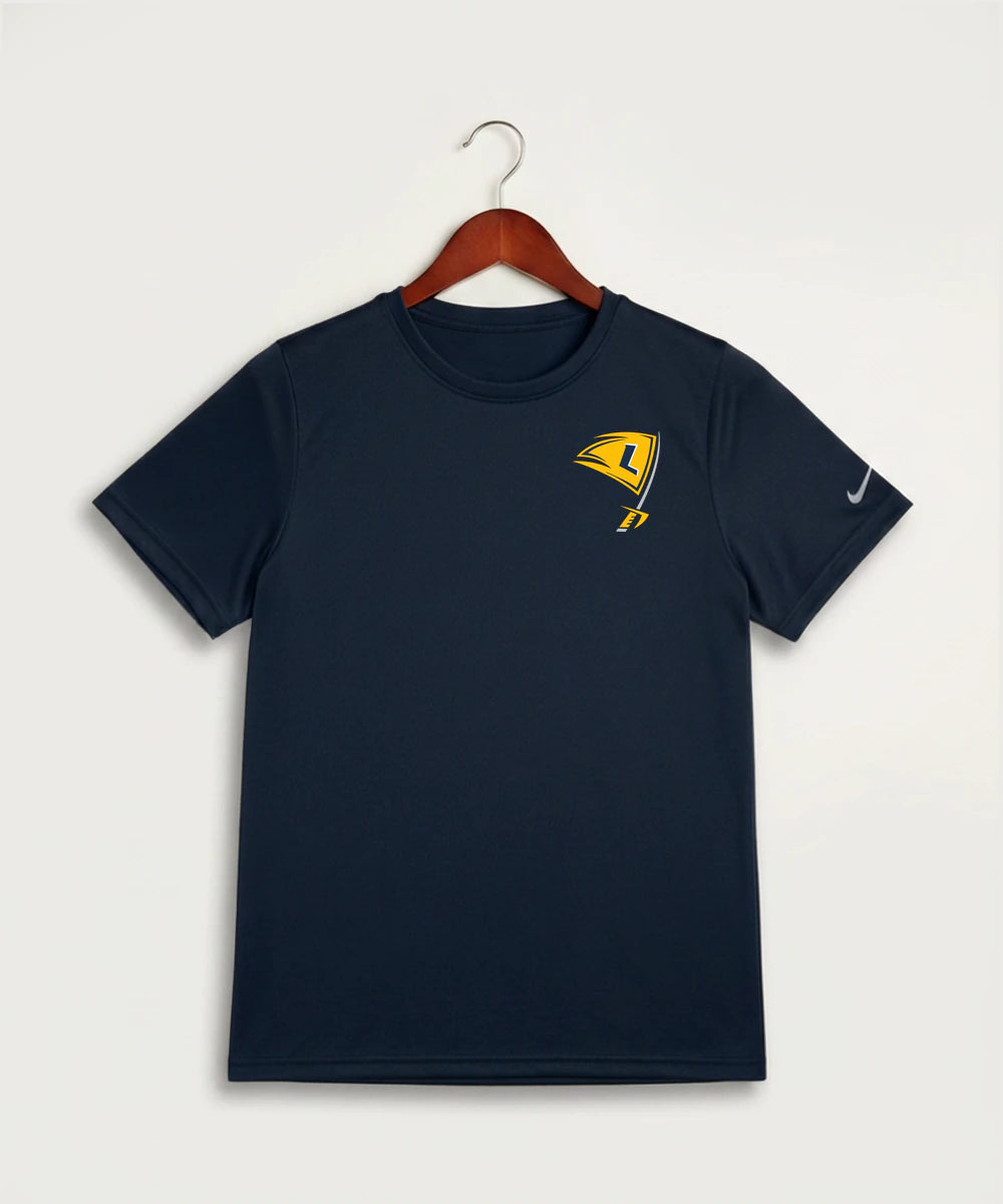 Howard Lake Waverly Winsted High School Football (Boys) - College Navy Nike Youth Swoosh Sleeve rLegend Tee NKDX8787