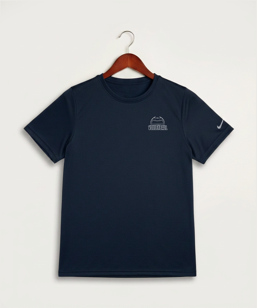 Walker Hackensack Akeley Volleyball (Girls) - College Navy Nike Youth Swoosh Sleeve rLegend Tee NKDX8787