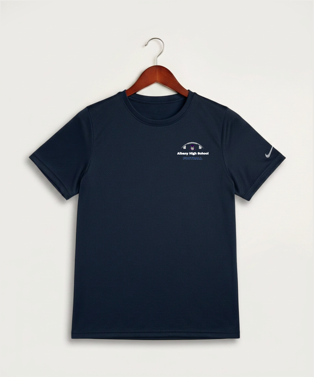 Albany High School Football (Boys) - College Navy Nike Youth Swoosh Sleeve rLegend Tee NKDX8787