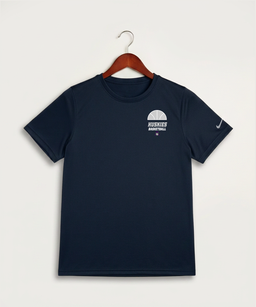 Albany High School Basketball (Boys) - College Navy Nike Youth Swoosh Sleeve rLegend Tee NKDX8787