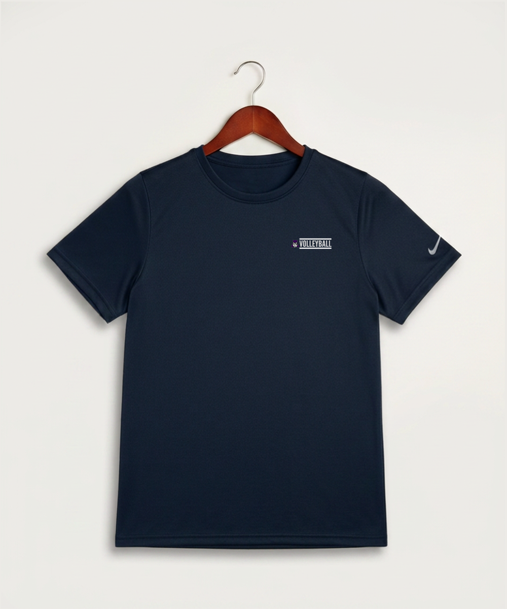 Albany High School Volleyball (Girls) - College Navy Nike Youth Swoosh Sleeve rLegend Tee NKDX8787