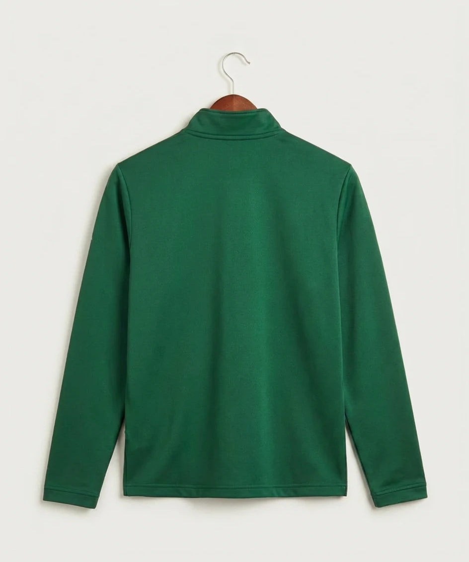 Ashwaubenon High School Football (Boys) (Sandbox) - Collegiate Green Men's Ultimate365 Lightweight Quarter-Zip Pullover (back)
