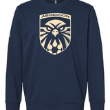 Abingdon High School soccer_boys - Collegiate Navy Unisex Fleece Crewneck Sweatshirt