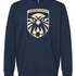 Abingdon High School soccer_boys - Collegiate Navy Unisex Fleece Crewneck Sweatshirt