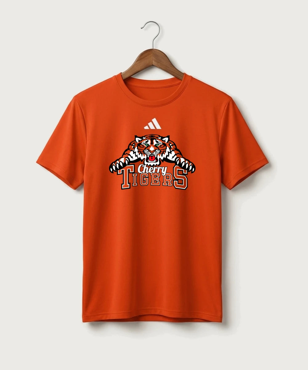 Cherry High School Athletics Coed - Collegiate Orange/ White Men's Pregame T-Shirt
