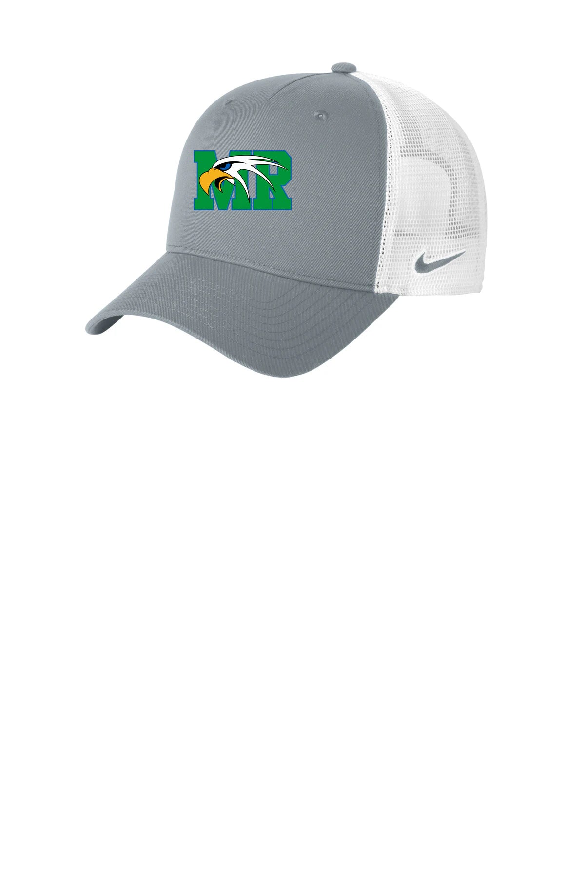 Maple River High School hockey_boys - Cool Grey/ White Nike Snapback Mesh Trucker Cap NKFN9893