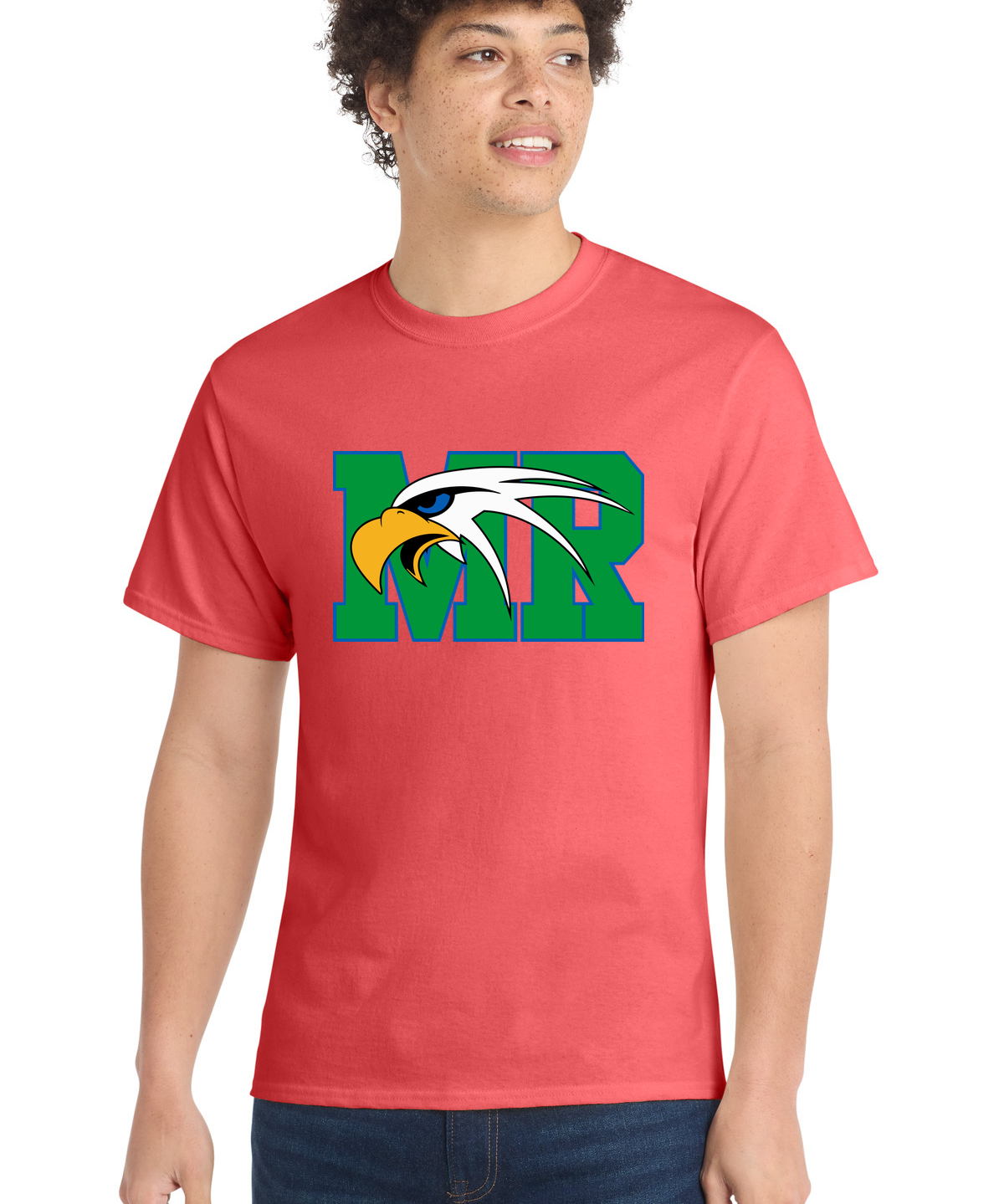 Maple River High School hockey_boys - Coral Port & Co Core Cotton Tee. PC54