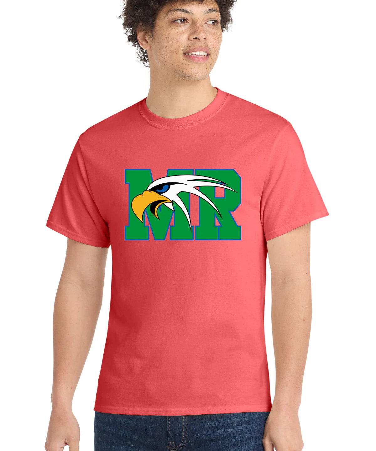Maple River High School hockey_boys - Coral Port & Co Core Cotton Tee. PC54