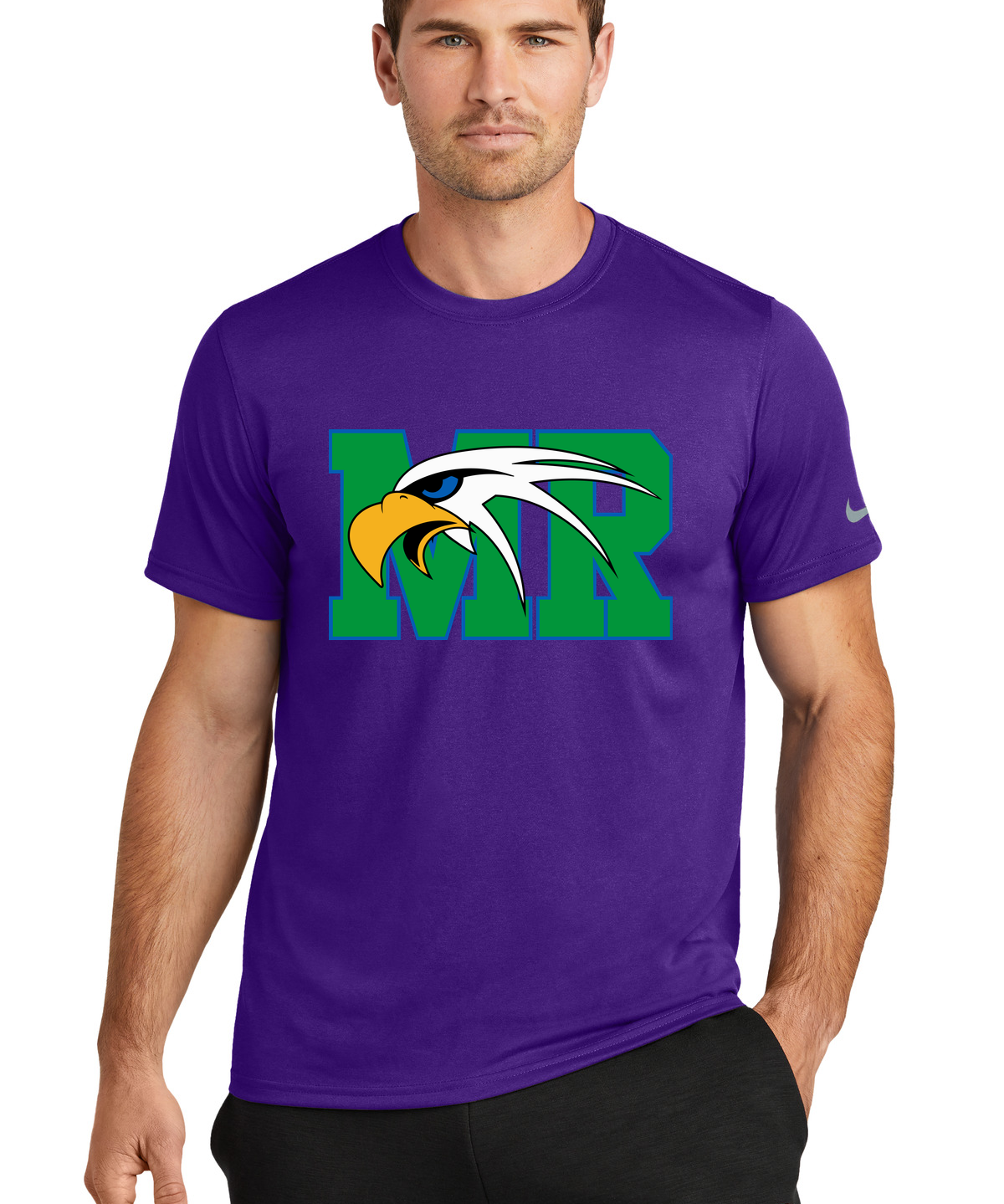 Maple River High School volleyball_girls - Court Purple Nike Swoosh Sleeve rLegend Tee NKDX8730