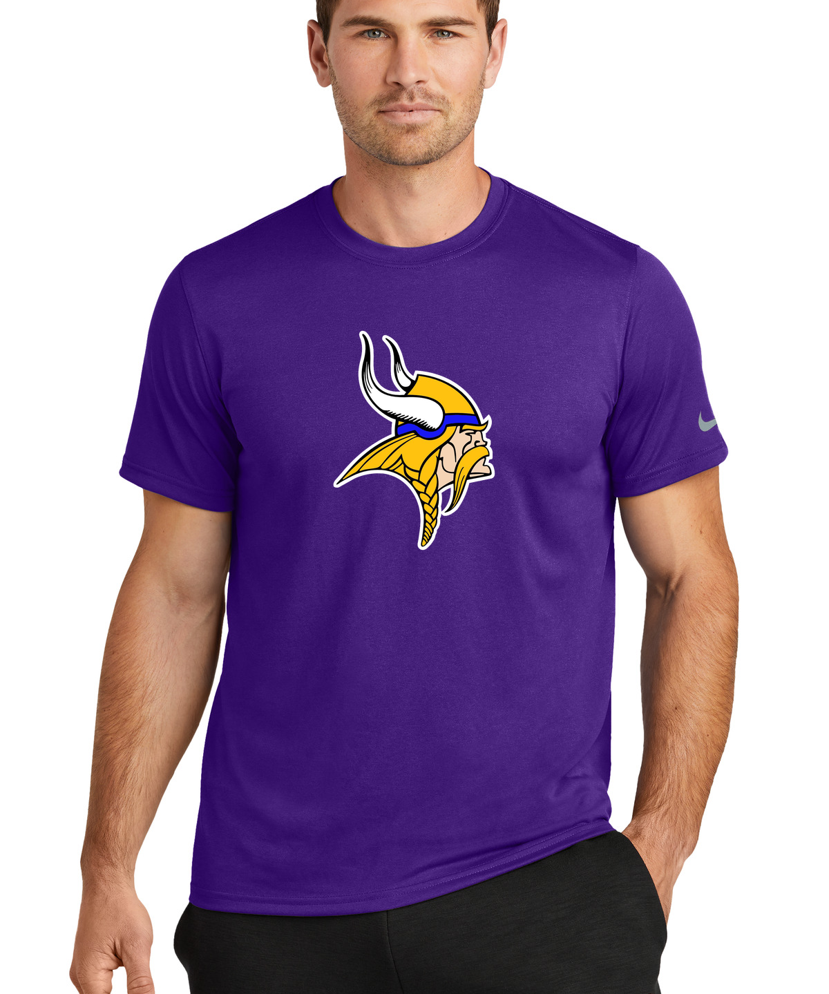 Hayfield Volleyball - Court Purple Nike Swoosh Sleeve rLegend Tee NKDX8730