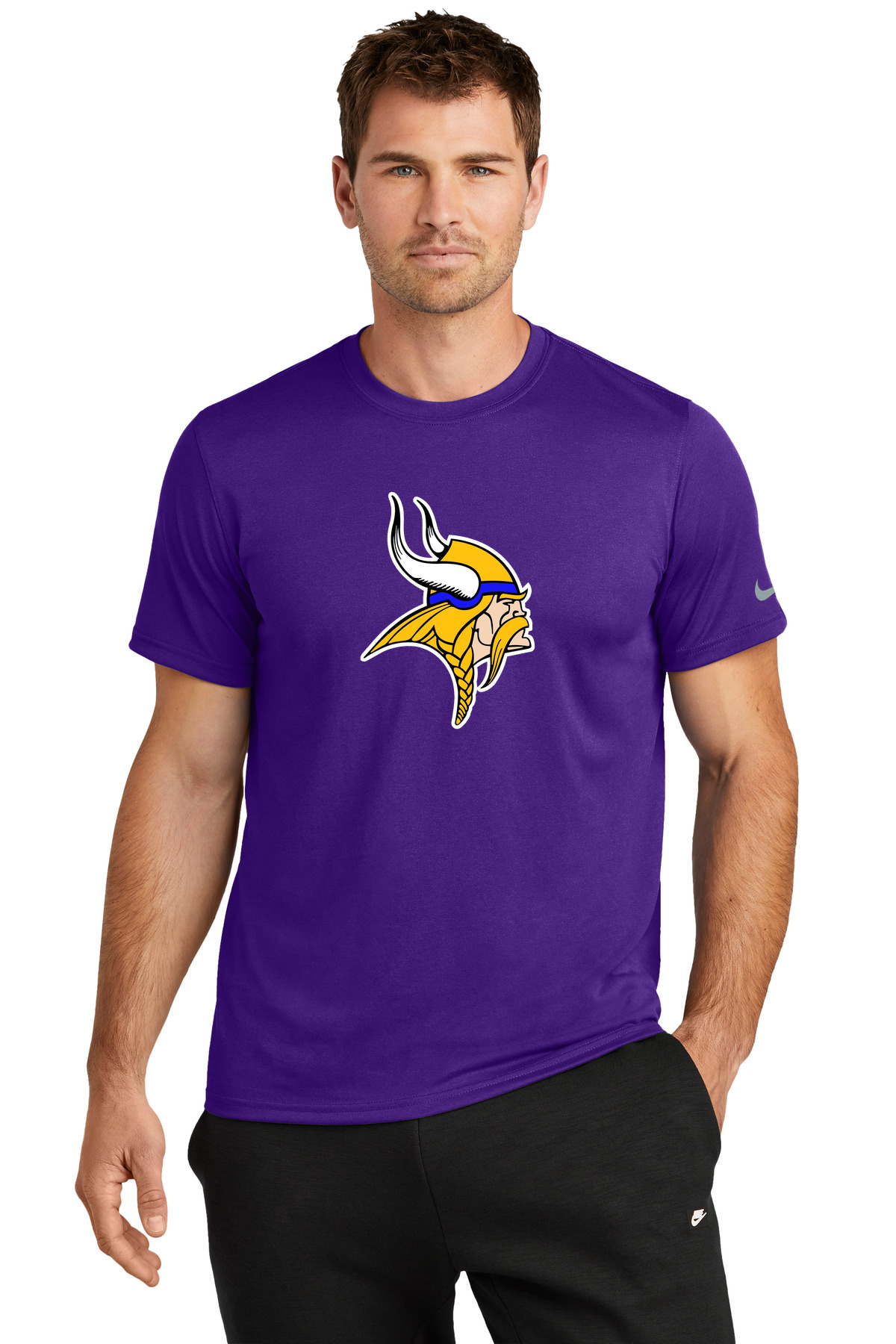 Hayfield Volleyball - Court Purple Nike Swoosh Sleeve rLegend Tee NKDX8730