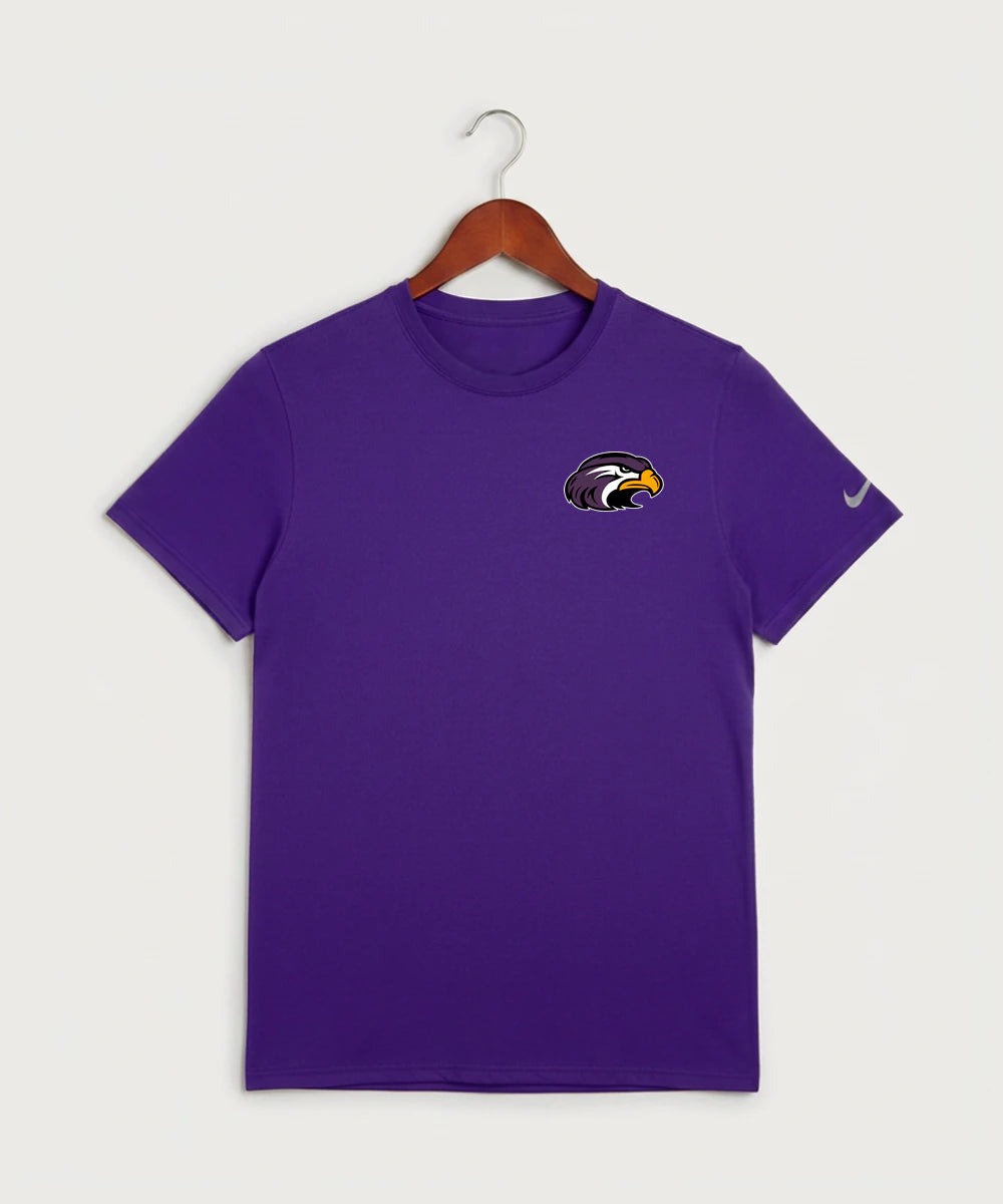 Montevideo High School Football (Boys) - Court Purple Nike Swoosh Sleeve rLegend Tee NKDX8730