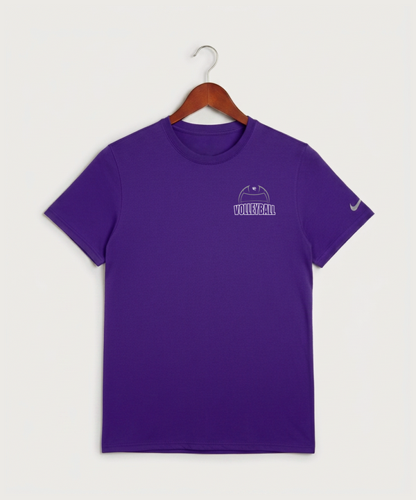 Goodhue High School Volleyball (Girls) - Court Purple Nike Swoosh Sleeve rLegend Tee NKDX8730