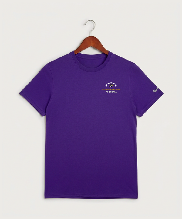 Montevideo High School Football (Boys) - Court Purple Nike Swoosh Sleeve rLegend Tee NKDX8730