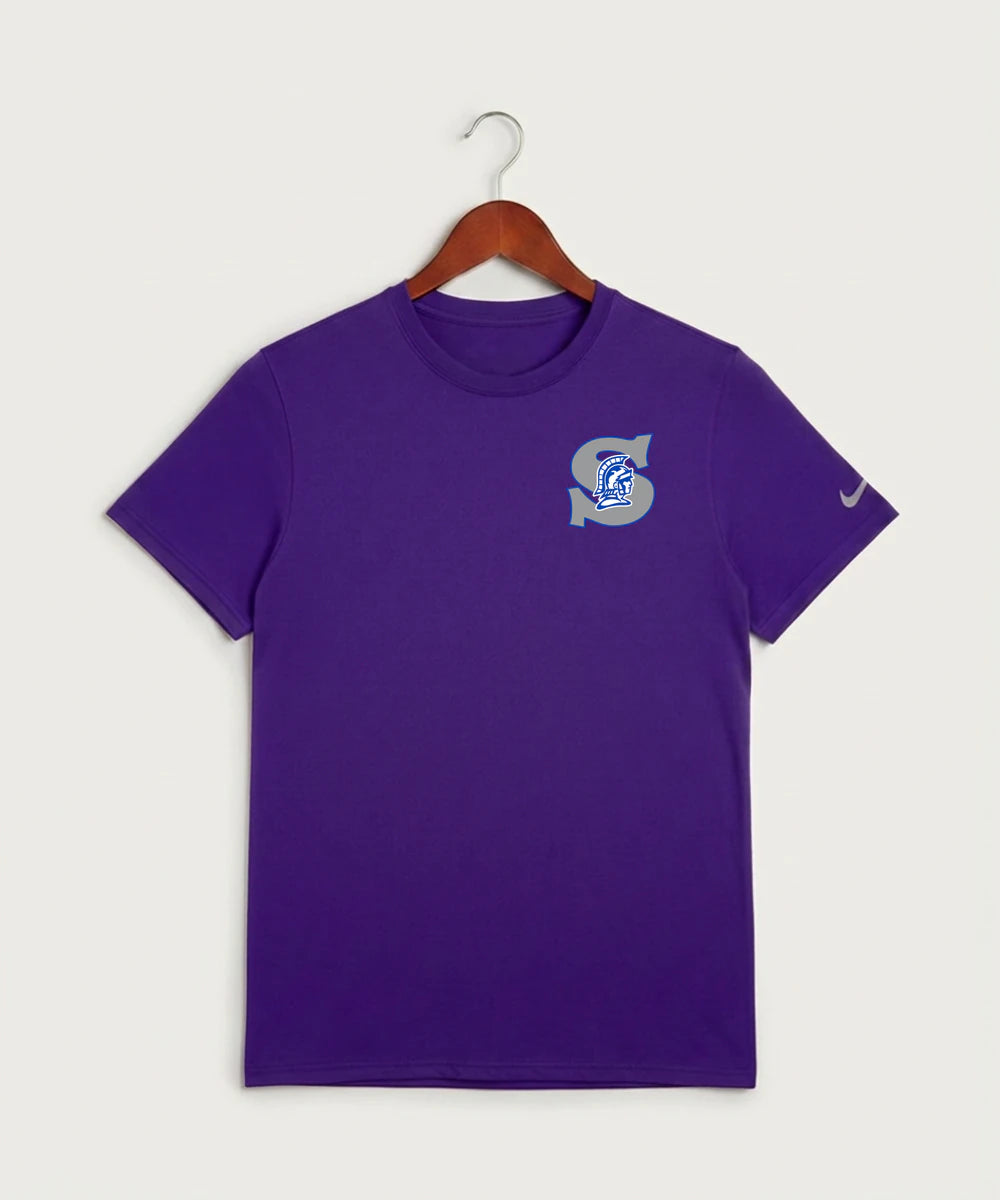 Green Bay Southwest High School Volleyball (Girls) - Court Purple Nike Swoosh Sleeve rLegend Tee NKDX8730