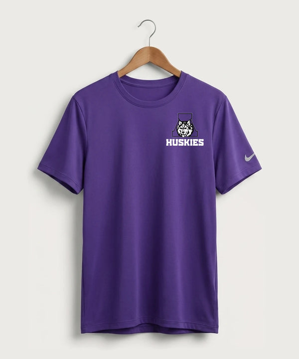Albany High School Volleyball (Girls) - Court Purple Nike Swoosh Sleeve rLegend Tee NKDX8730