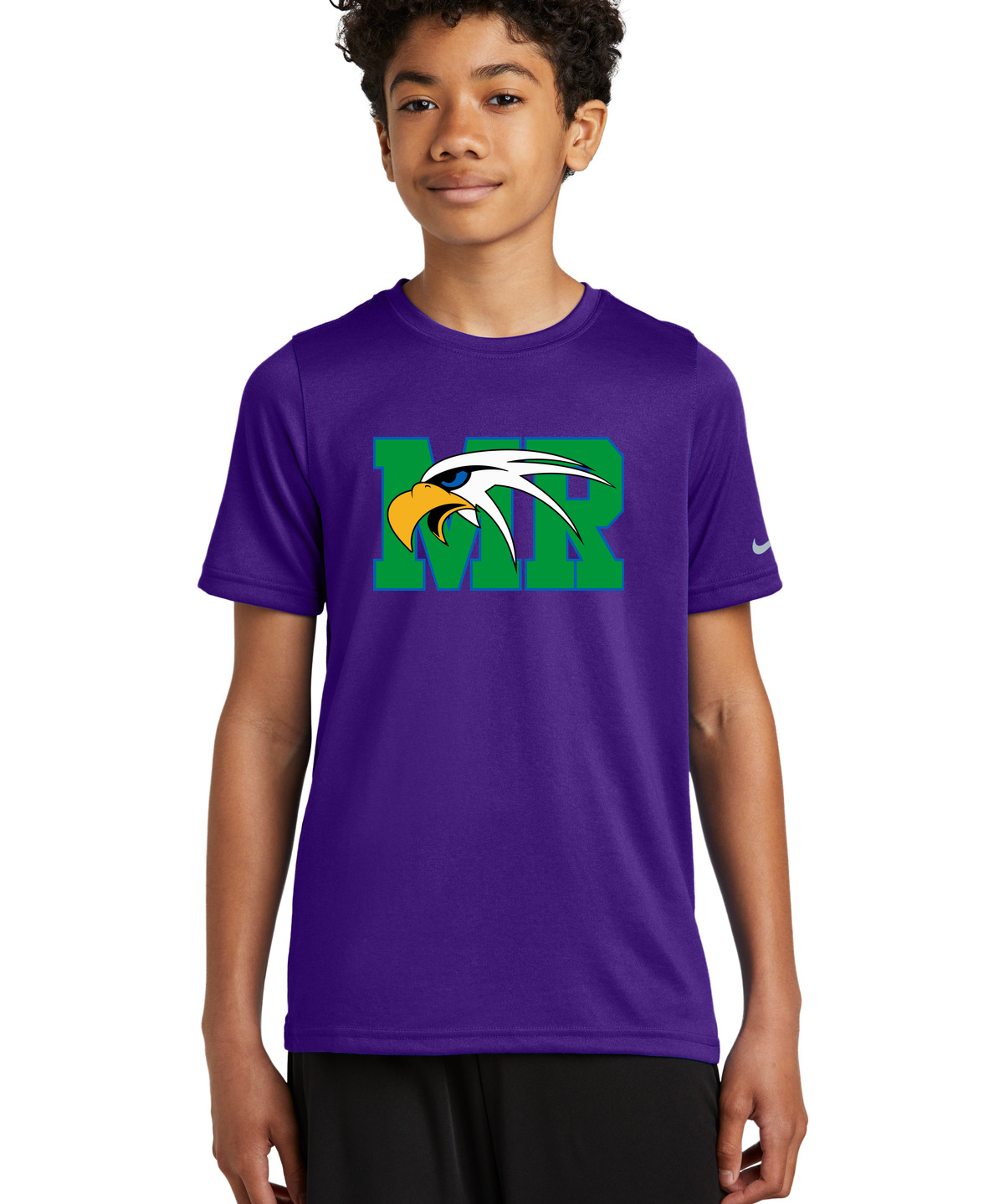 Maple River High School volleyball_girls - Court Purple Nike Youth Swoosh Sleeve rLegend Tee NKDX8787