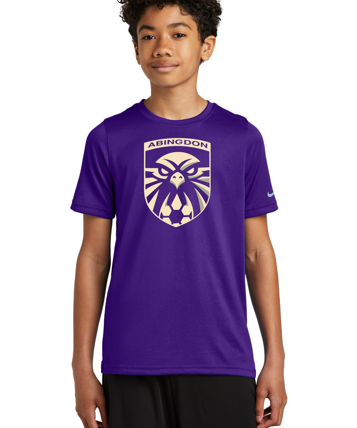 Abingdon High School soccer_boys - Court Purple Nike Youth Swoosh Sleeve rLegend Tee NKDX8787