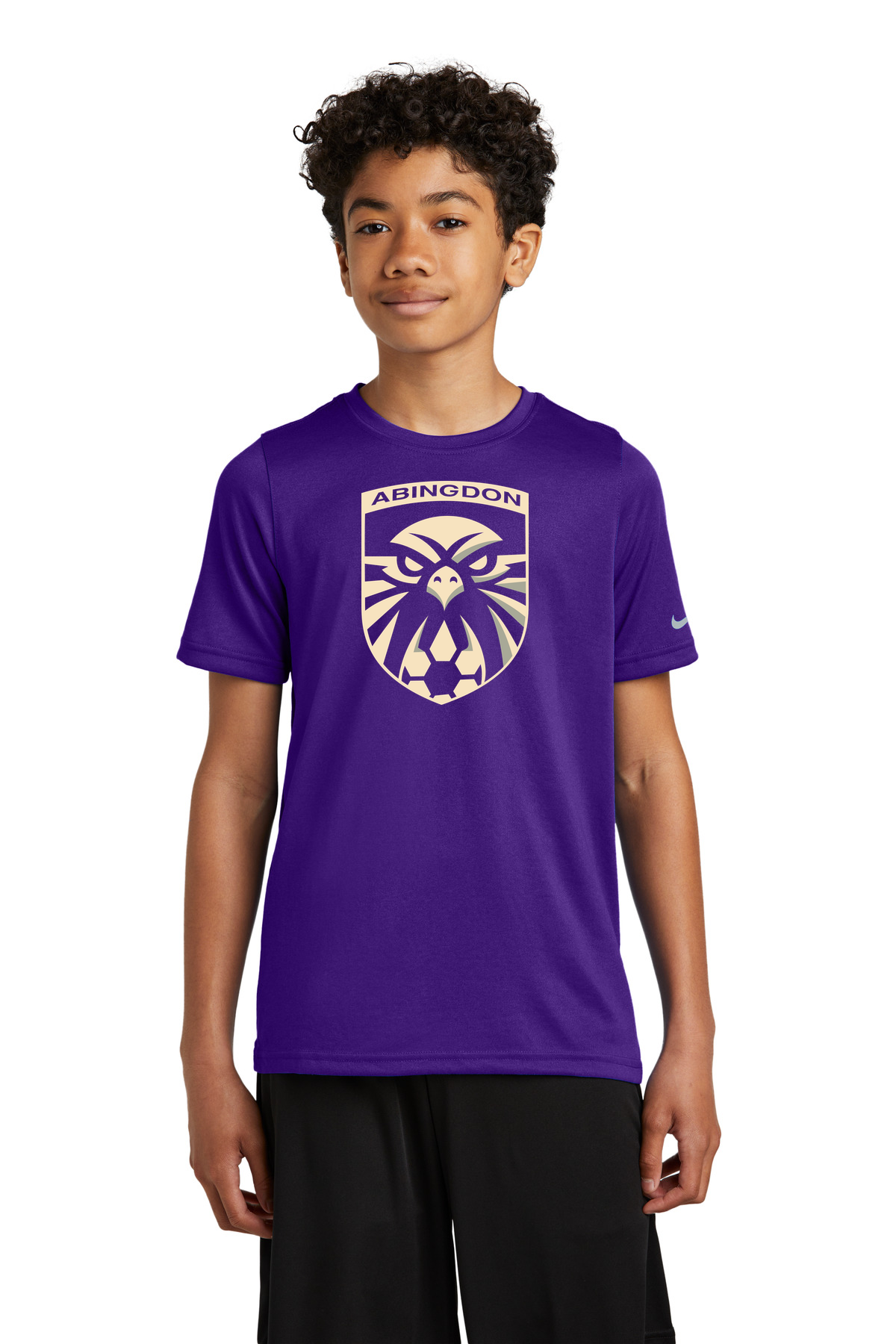 Abingdon High School soccer_boys - Court Purple Nike Youth Swoosh Sleeve rLegend Tee NKDX8787