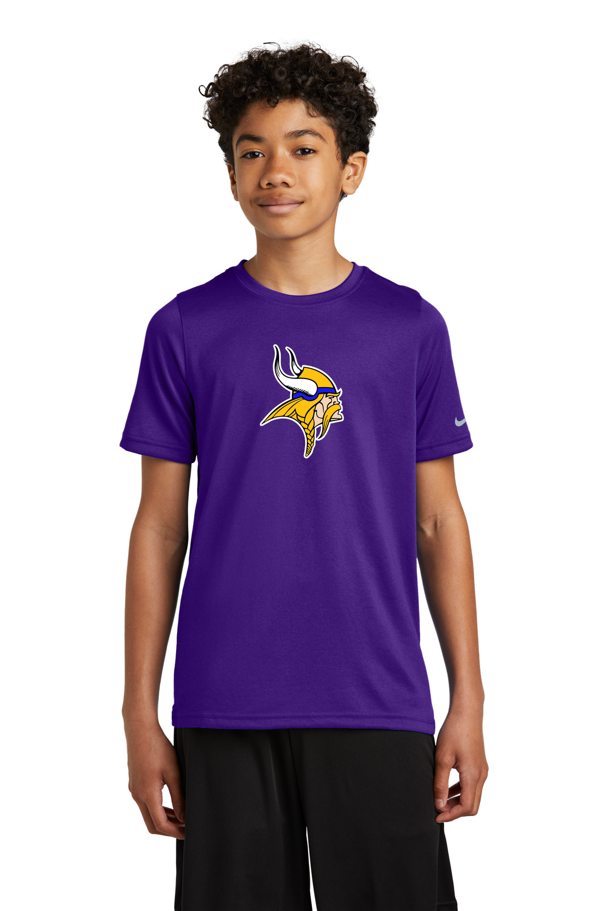 Hayfield Volleyball - Court Purple Nike Youth Swoosh Sleeve rLegend Tee NKDX8787
