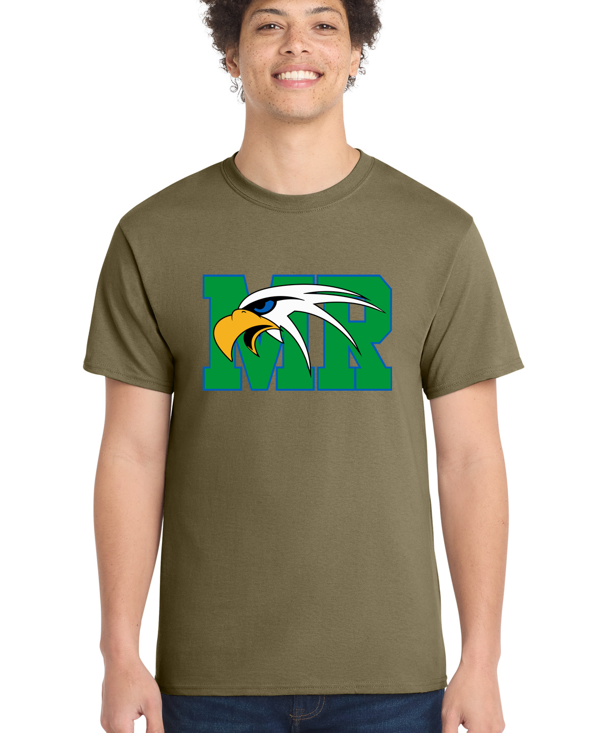 Maple River High School hockey_boys - Coyote Brown Port & Co Core Cotton Tee. PC54