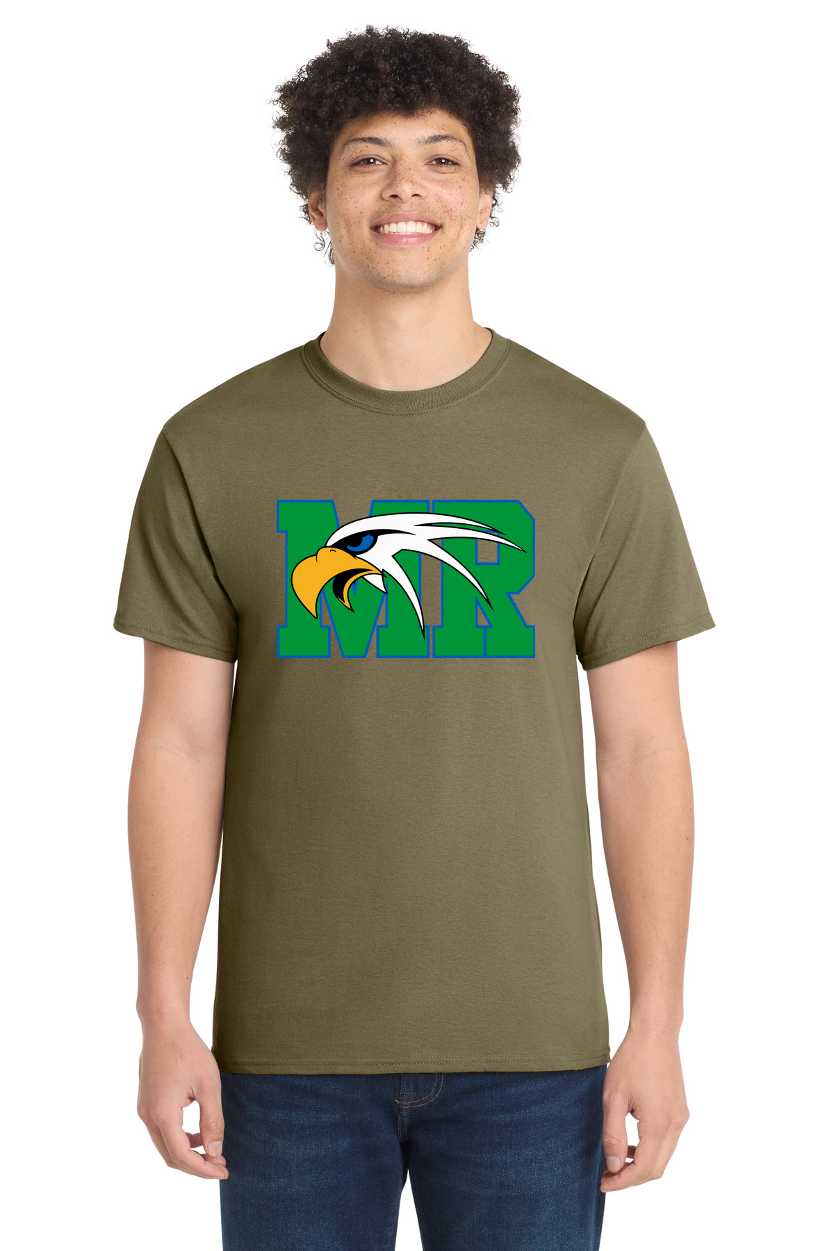 Maple River High School hockey_boys - Coyote Brown Port & Co Core Cotton Tee. PC54